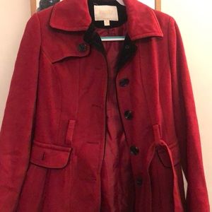 Laundry by Shelli Segal red wool peacoat